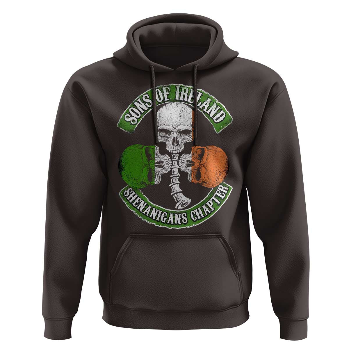 Irish Pride Hoodie Sons Of Ireland Shenanigans Chapter Skull Shamrock