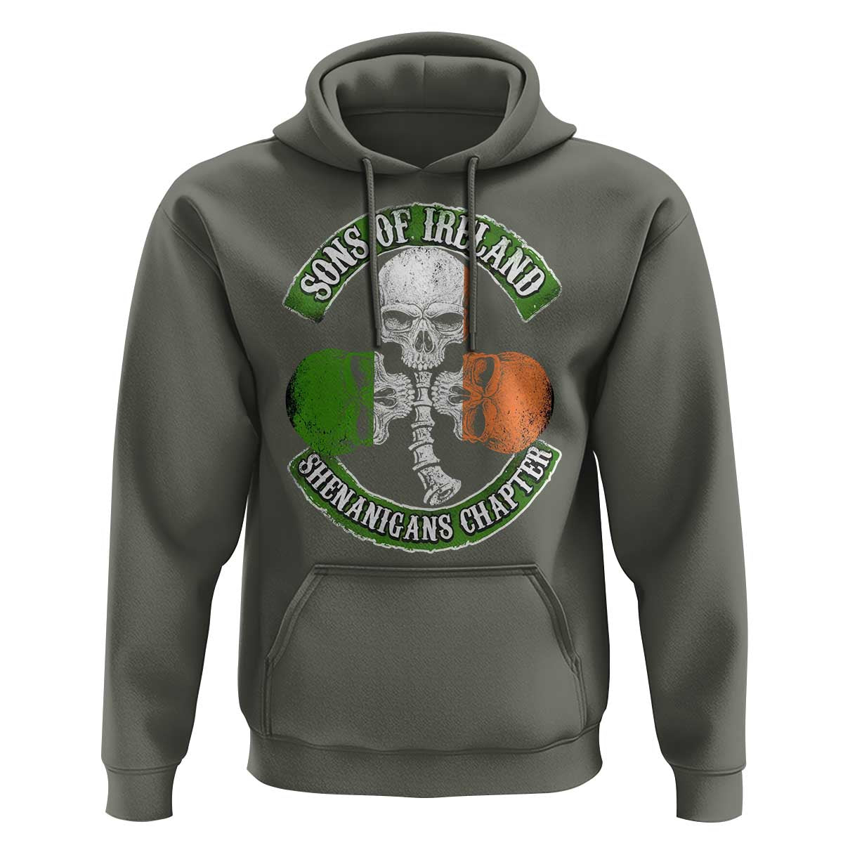 Irish Pride Hoodie Sons Of Ireland Shenanigans Chapter Skull Shamrock