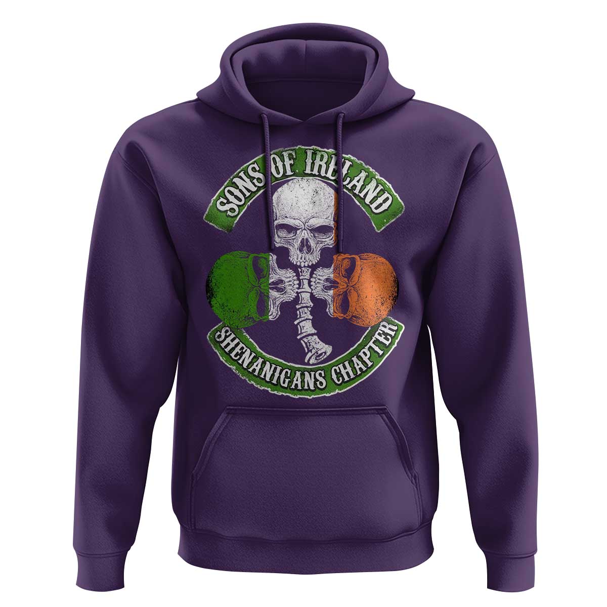 Irish Pride Hoodie Sons Of Ireland Shenanigans Chapter Skull Shamrock