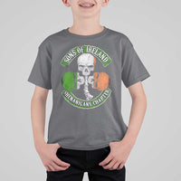 Irish Pride T Shirt For Kid Sons Of Ireland Shenanigans Chapter Skull Shamrock