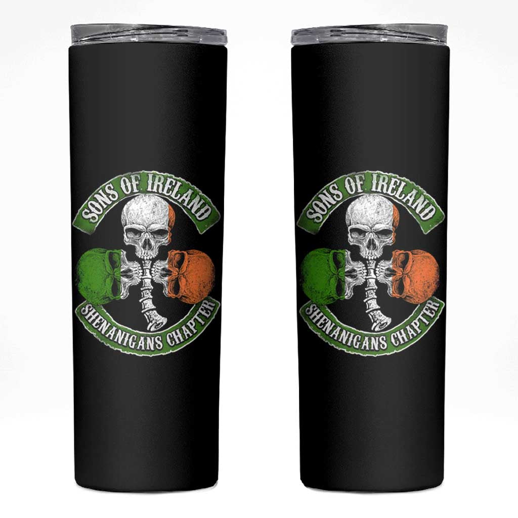 Irish Pride Skinny Tumbler Sons Of Ireland Shenanigans Chapter Skull Shamrock