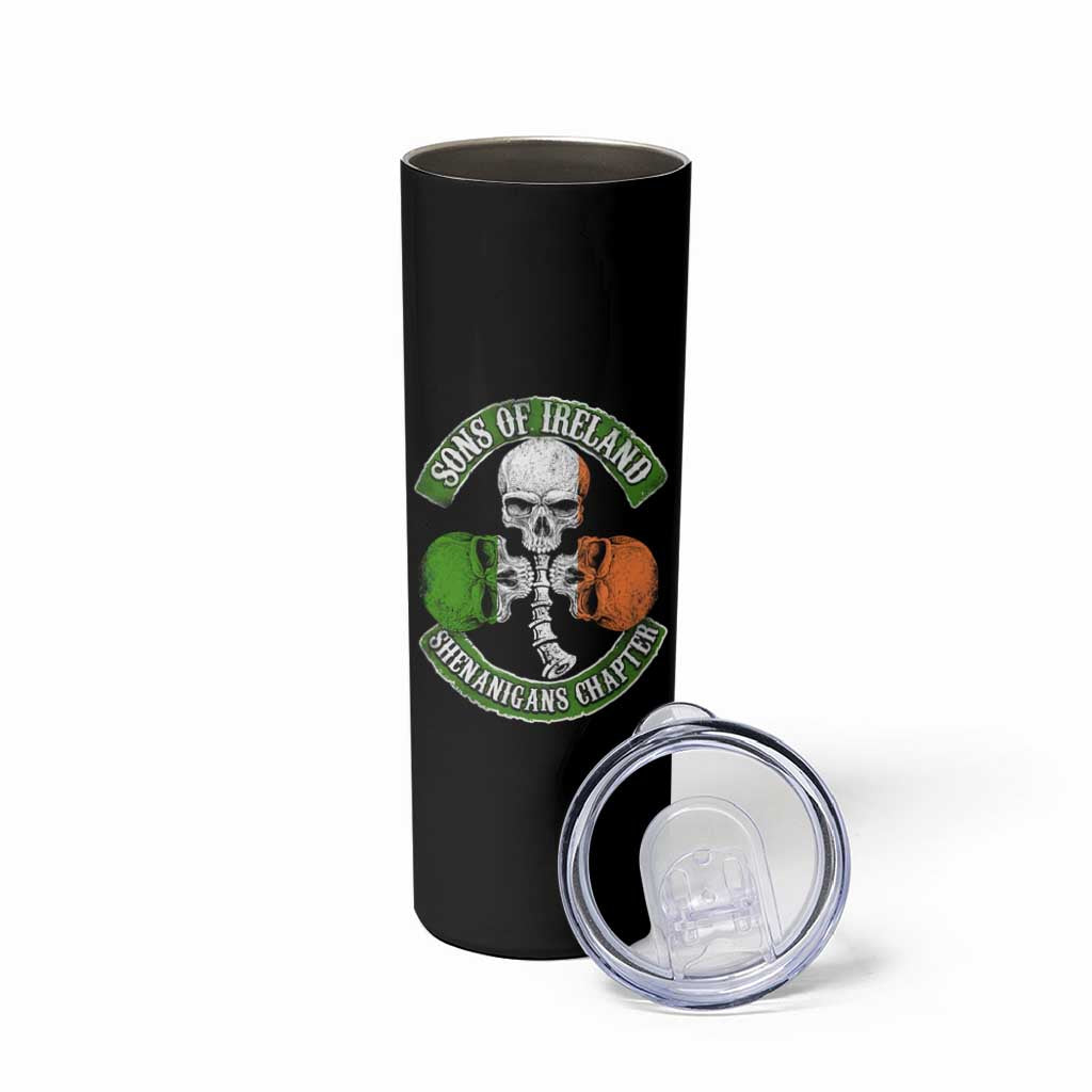 Irish Pride Skinny Tumbler Sons Of Ireland Shenanigans Chapter Skull Shamrock