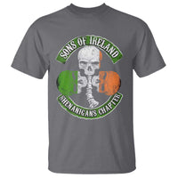 Irish Pride T Shirt Sons Of Ireland Shenanigans Chapter Skull Shamrock