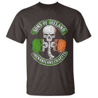Irish Pride T Shirt Sons Of Ireland Shenanigans Chapter Skull Shamrock