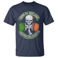 Irish Pride T Shirt Sons Of Ireland Shenanigans Chapter Skull Shamrock