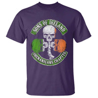 Irish Pride T Shirt Sons Of Ireland Shenanigans Chapter Skull Shamrock