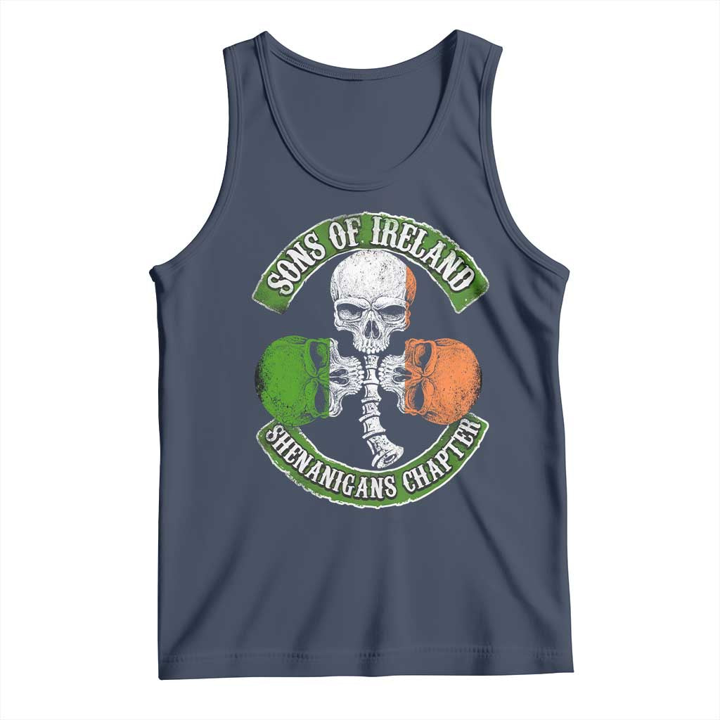 Irish Pride Tank Top Sons Of Ireland Shenanigans Chapter Skull Shamrock