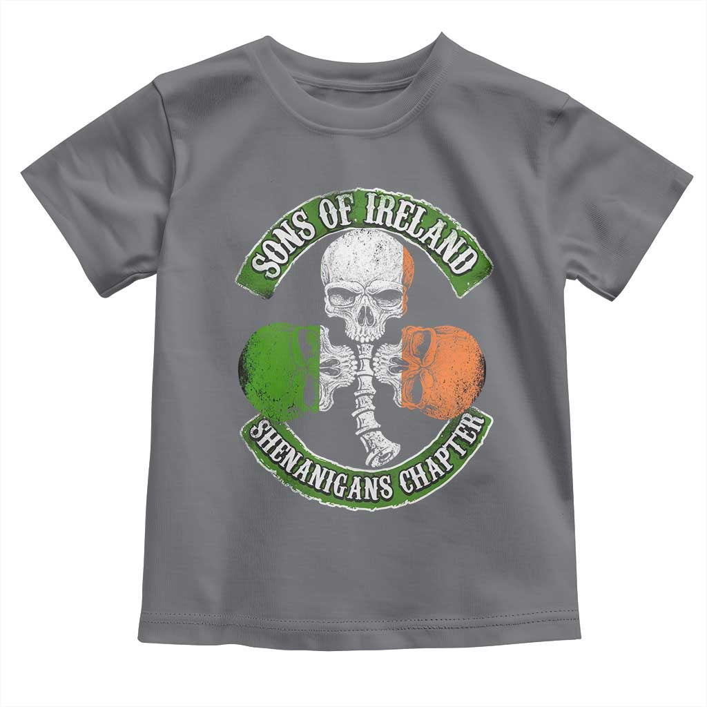 Irish Pride Toddler T Shirt Sons Of Ireland Shenanigans Chapter Skull Shamrock