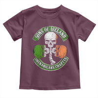 Irish Pride Toddler T Shirt Sons Of Ireland Shenanigans Chapter Skull Shamrock