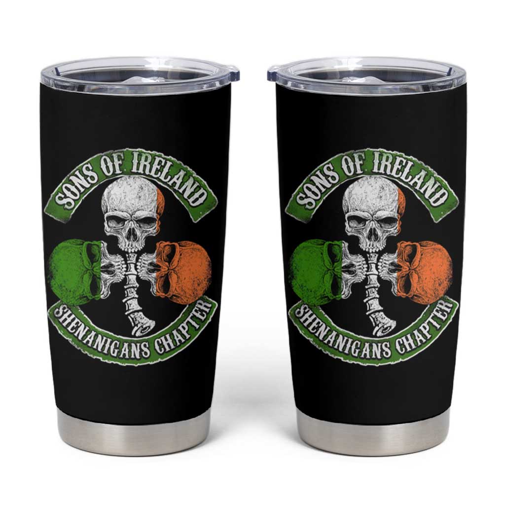 Irish Pride Tumbler Cup Sons Of Ireland Shenanigans Chapter Skull Shamrock
