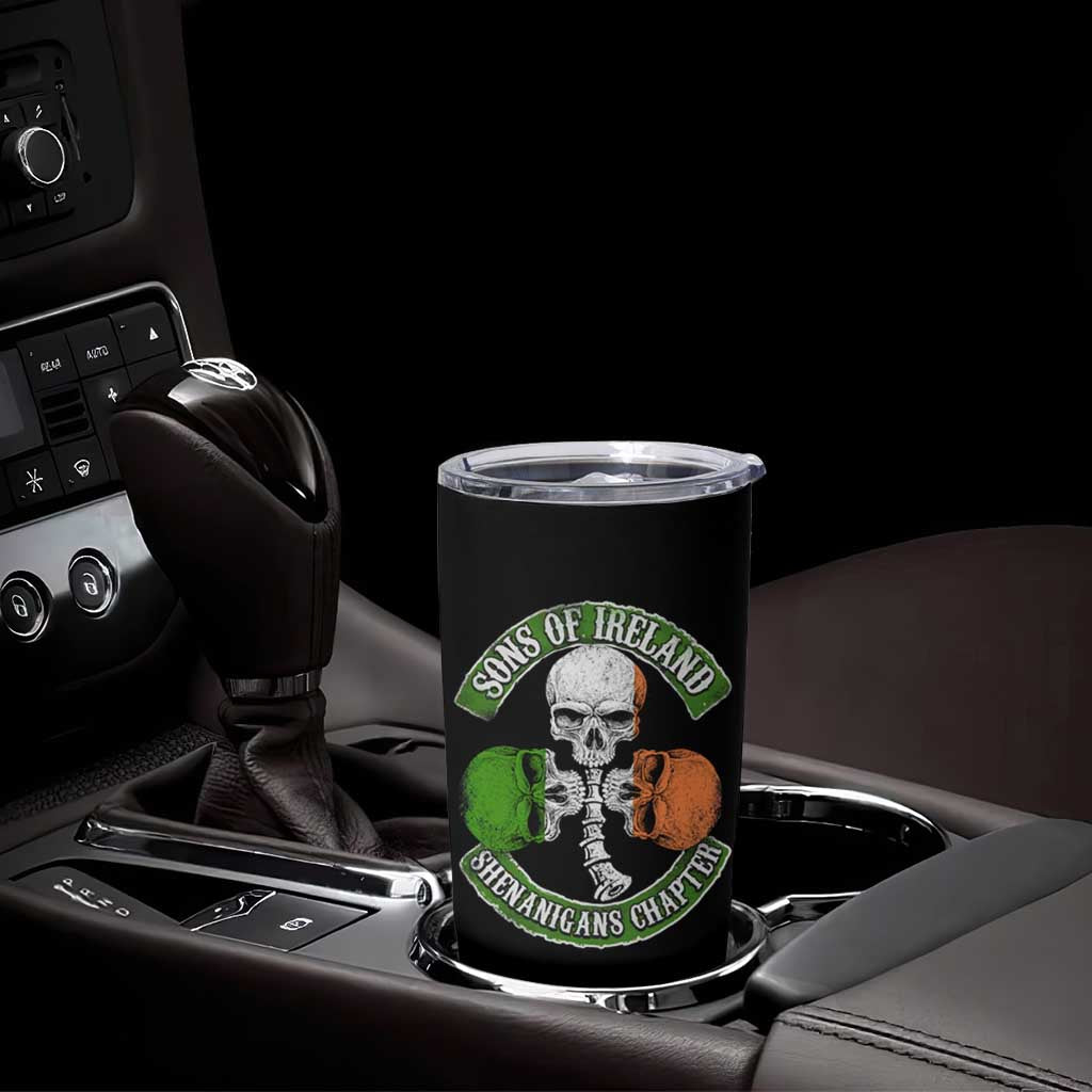 Irish Pride Tumbler Cup Sons Of Ireland Shenanigans Chapter Skull Shamrock