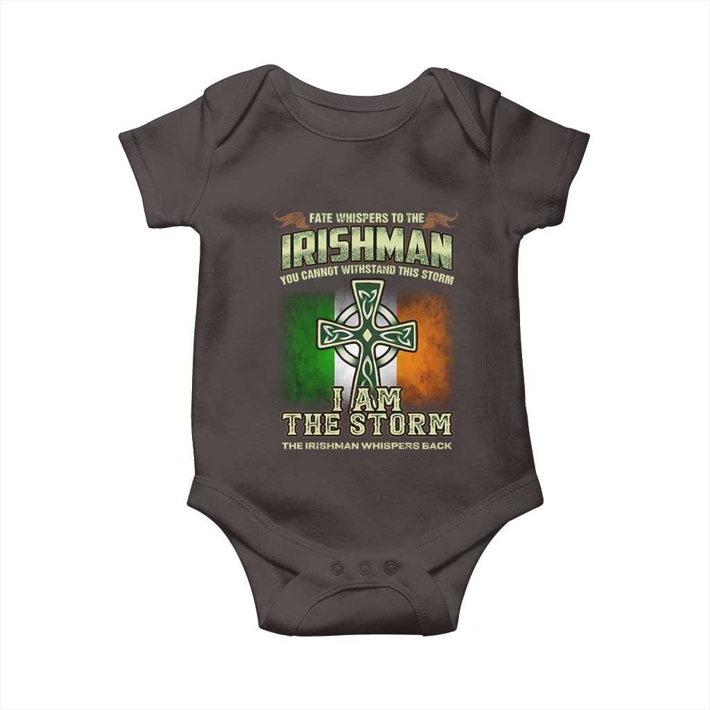 Irish Pride Baby Onesie Irish Warrior I Am The Storm The Irishman Whispers Back