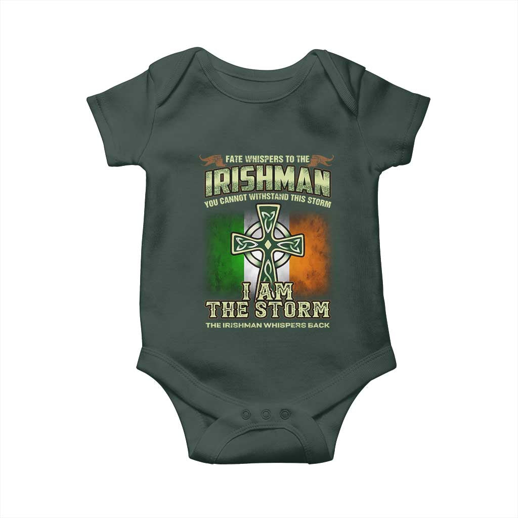 Irish Pride Baby Onesie Irish Warrior I Am The Storm The Irishman Whispers Back