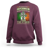 Irish Pride Sweatshirt Irish Warrior I Am The Storm The Irishman Whispers Back