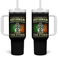 Irish Pride Tumbler With Handle Irish Warrior I Am The Storm The Irishman Whispers Back