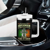 Irish Pride Tumbler With Handle Irish Warrior I Am The Storm The Irishman Whispers Back
