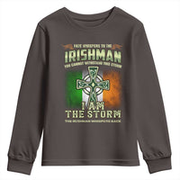 Irish Pride Youth Sweatshirt Irish Warrior I Am The Storm The Irishman Whispers Back