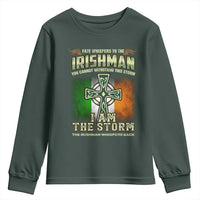 Irish Pride Youth Sweatshirt Irish Warrior I Am The Storm The Irishman Whispers Back
