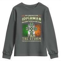 Irish Pride Youth Sweatshirt Irish Warrior I Am The Storm The Irishman Whispers Back
