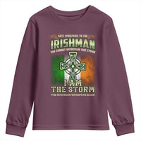 Irish Pride Youth Sweatshirt Irish Warrior I Am The Storm The Irishman Whispers Back