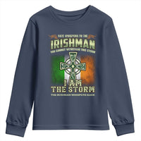 Irish Pride Youth Sweatshirt Irish Warrior I Am The Storm The Irishman Whispers Back