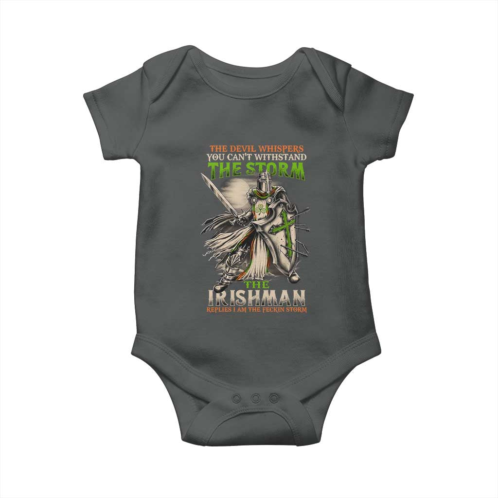 Irish Pride Baby Onesie Irish Warrior I Am The Feckin Storm