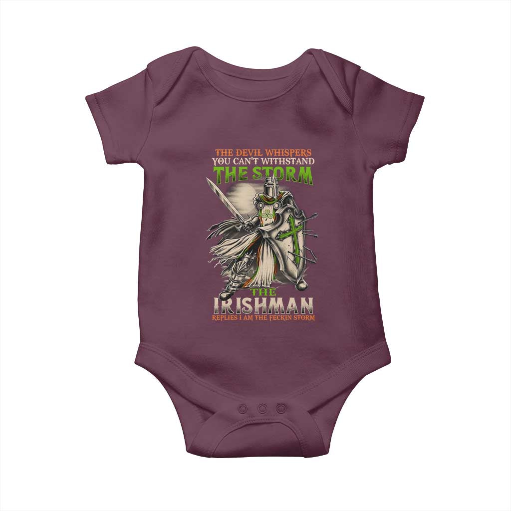 Irish Pride Baby Onesie Irish Warrior I Am The Feckin Storm