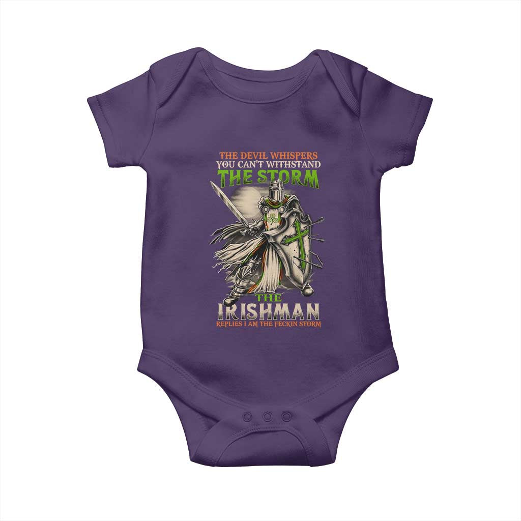 Irish Pride Baby Onesie Irish Warrior I Am The Feckin Storm