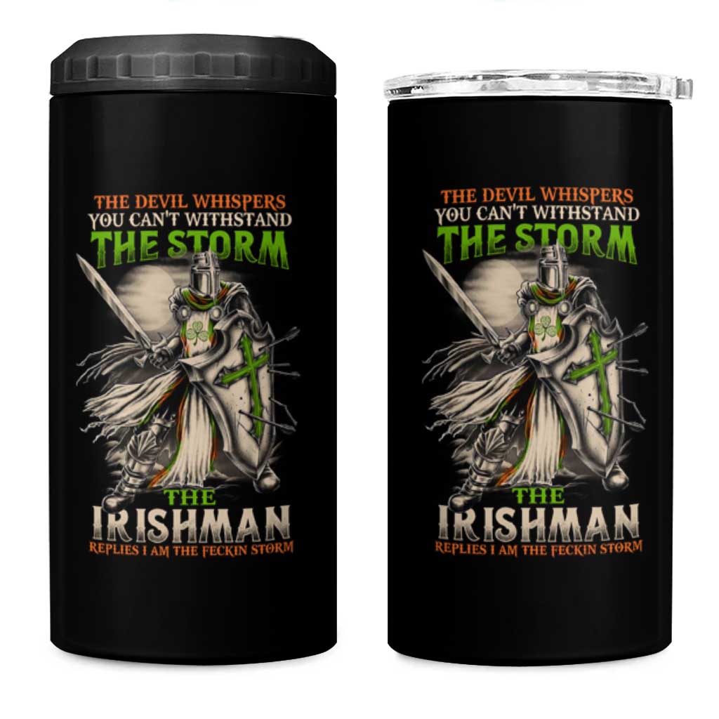 Irish Pride 4 in 1 Can Cooler Tumbler Irish Warrior I Am The Feckin Storm