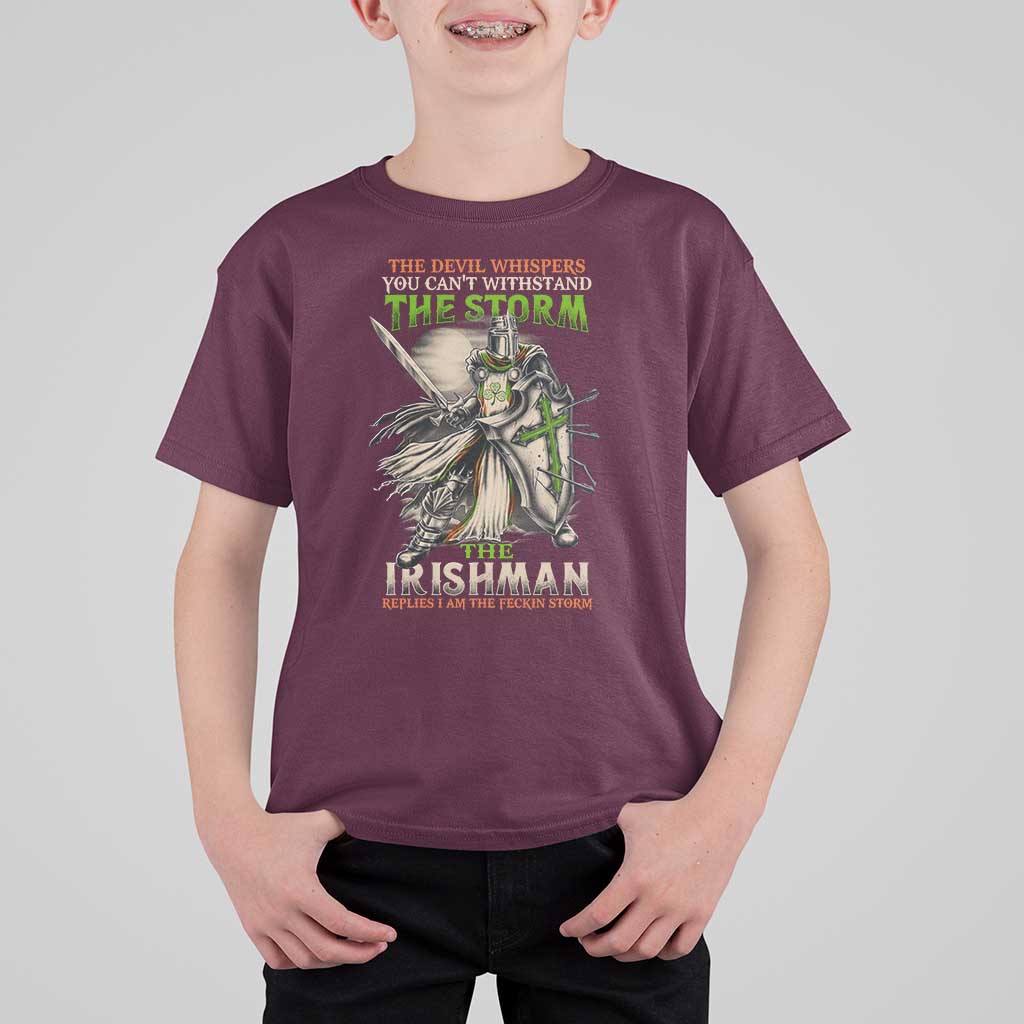 Irish Pride T Shirt For Kid Irish Warrior I Am The Feckin Storm