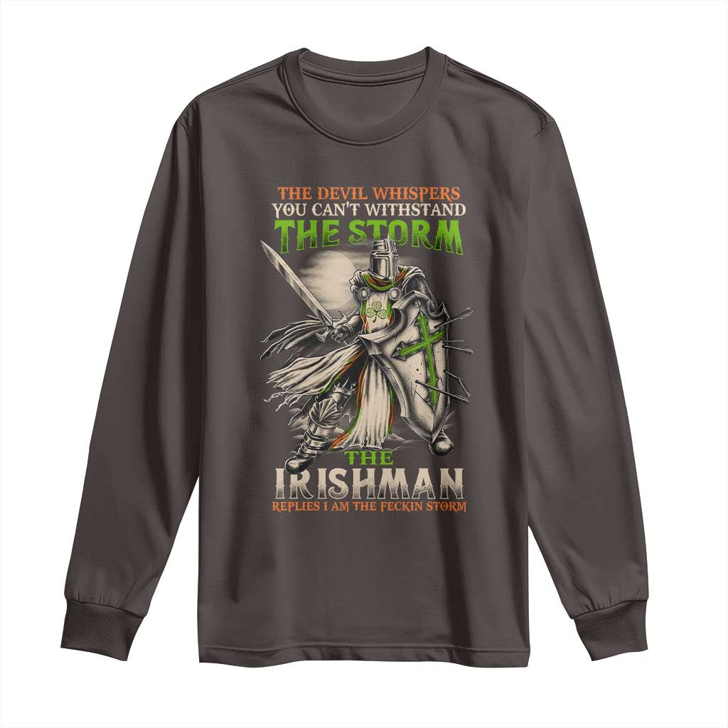 Irish Pride Long Sleeve Shirt Irish Warrior I Am The Feckin Storm
