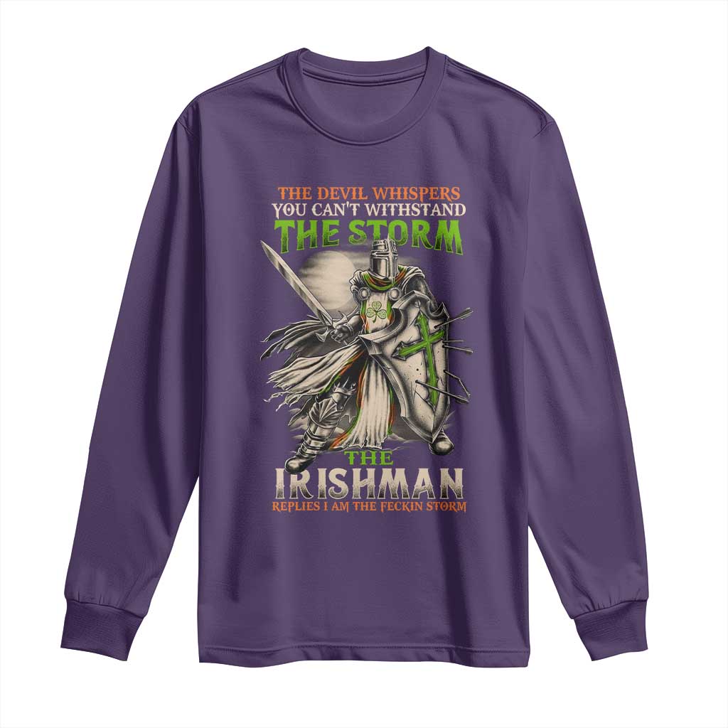 Irish Pride Long Sleeve Shirt Irish Warrior I Am The Feckin Storm