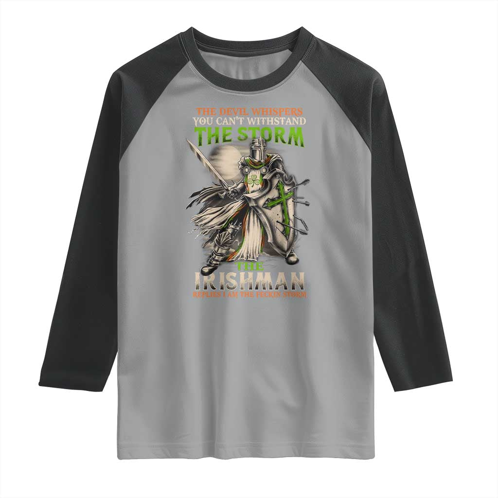 Irish Pride Raglan Shirt Irish Warrior I Am The Feckin Storm