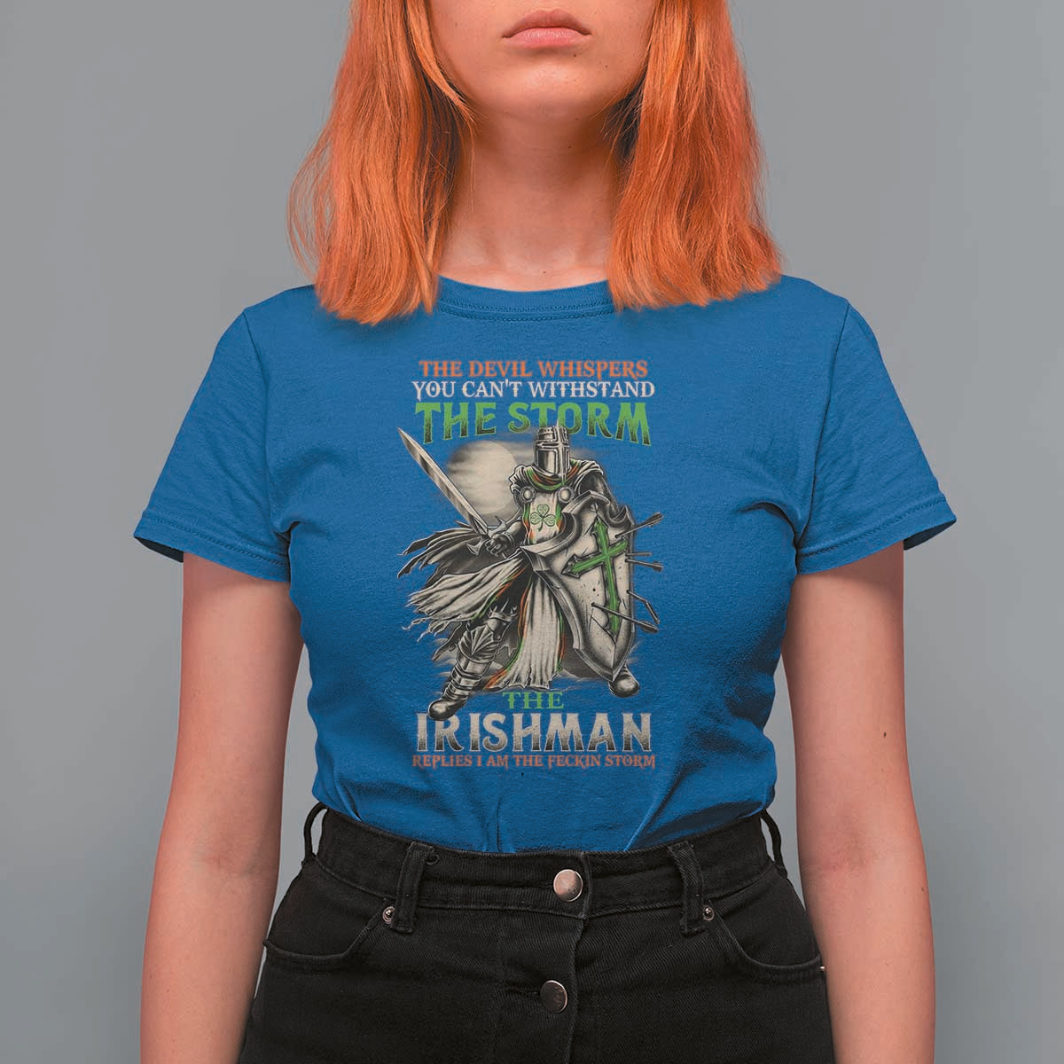 Irish Pride T Shirt For Women Irish Warrior I Am The Feckin Storm