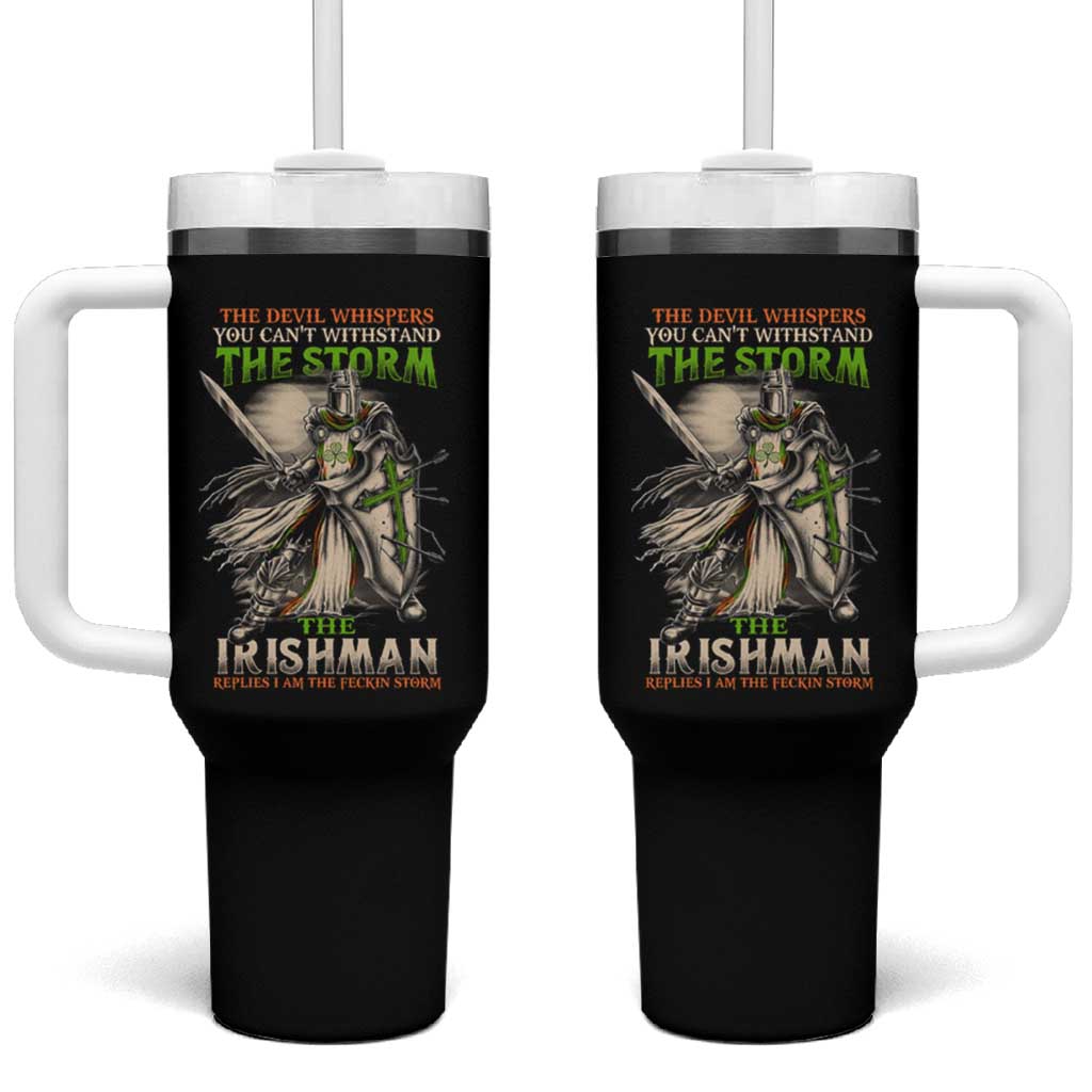 Irish Pride Tumbler With Handle Irish Warrior I Am The Feckin Storm
