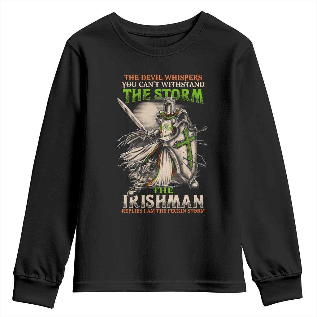 Irish Pride Youth Sweatshirt Irish Warrior I Am The Feckin Storm