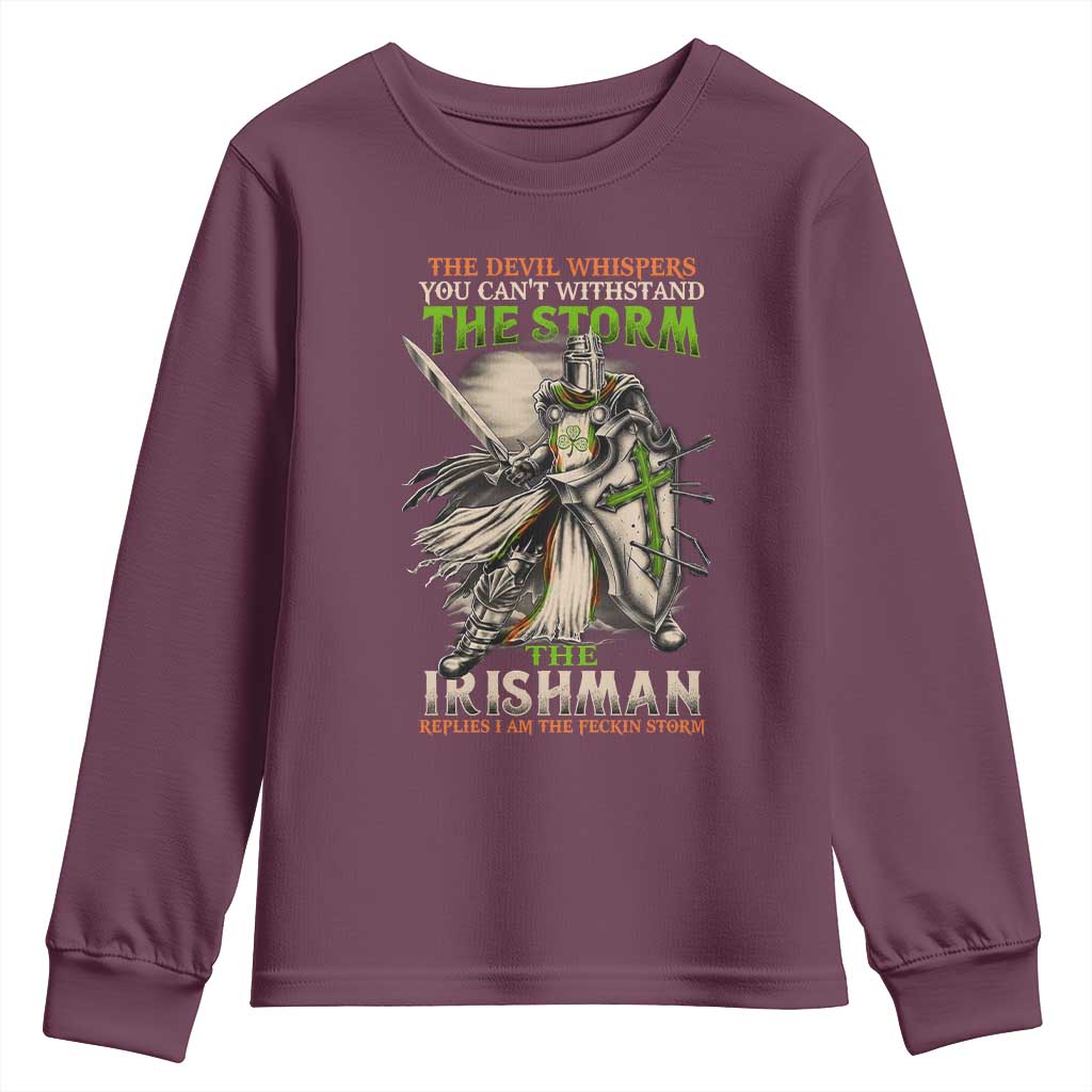 Irish Pride Youth Sweatshirt Irish Warrior I Am The Feckin Storm