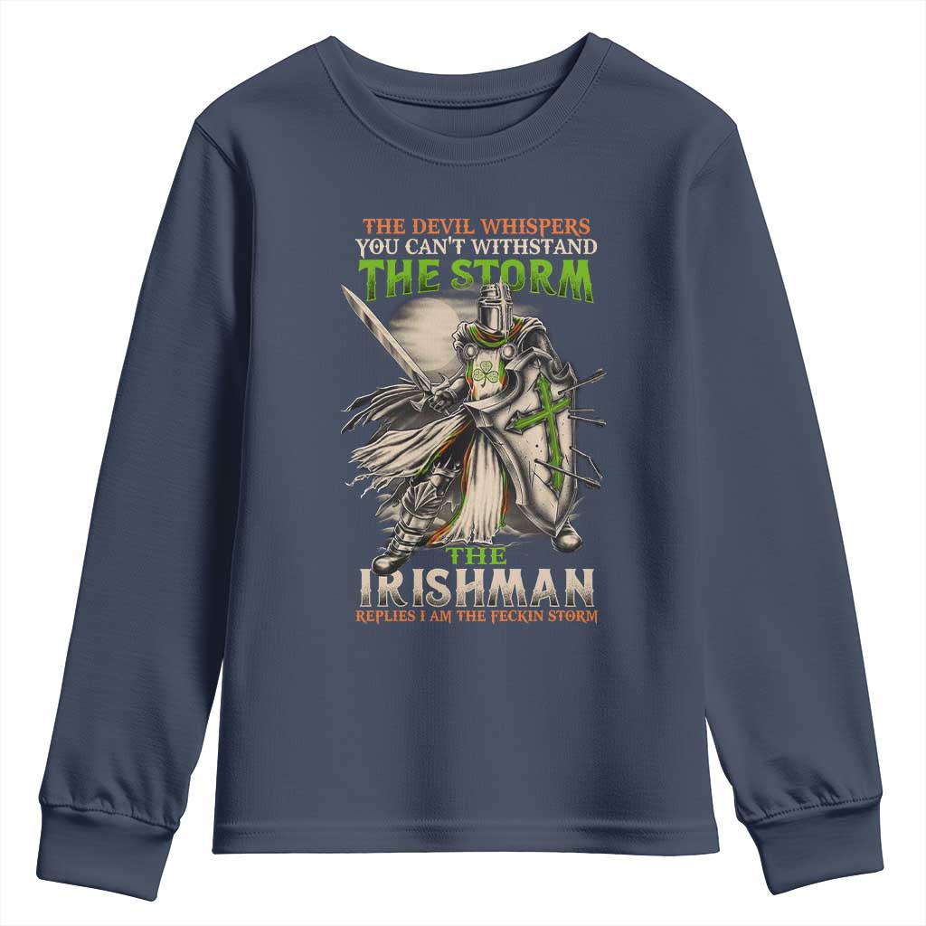 Irish Pride Youth Sweatshirt Irish Warrior I Am The Feckin Storm