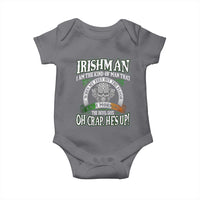 Funny Irishman Baby Onesie When My Feet Hit The Floor Each Morning The Devil Says Oh Crap He's Up