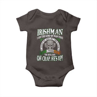 Funny Irishman Baby Onesie When My Feet Hit The Floor Each Morning The Devil Says Oh Crap He's Up