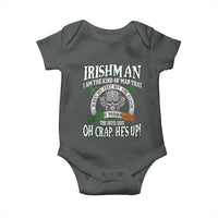 Funny Irishman Baby Onesie When My Feet Hit The Floor Each Morning The Devil Says Oh Crap He's Up