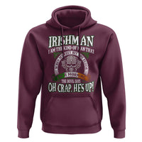 Funny Irishman Hoodie When My Feet Hit The Floor Each Morning The Devil Says Oh Crap He's Up