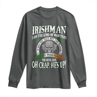 Funny Irishman Long Sleeve Shirt When My Feet Hit The Floor Each Morning The Devil Says Oh Crap He's Up