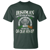 Funny Irishman T Shirt When My Feet Hit The Floor Each Morning The Devil Says Oh Crap He's Up