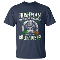 Funny Irishman T Shirt When My Feet Hit The Floor Each Morning The Devil Says Oh Crap He's Up