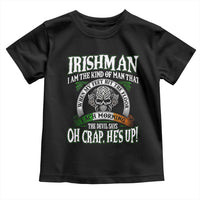 Funny Irishman Toddler T Shirt When My Feet Hit The Floor Each Morning The Devil Says Oh Crap He's Up