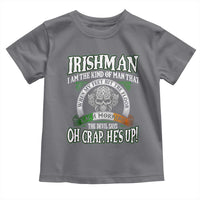 Funny Irishman Toddler T Shirt When My Feet Hit The Floor Each Morning The Devil Says Oh Crap He's Up
