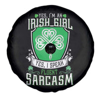 Funny Irish Girl Spare Tire Cover I Speak Fluent Sarcasm