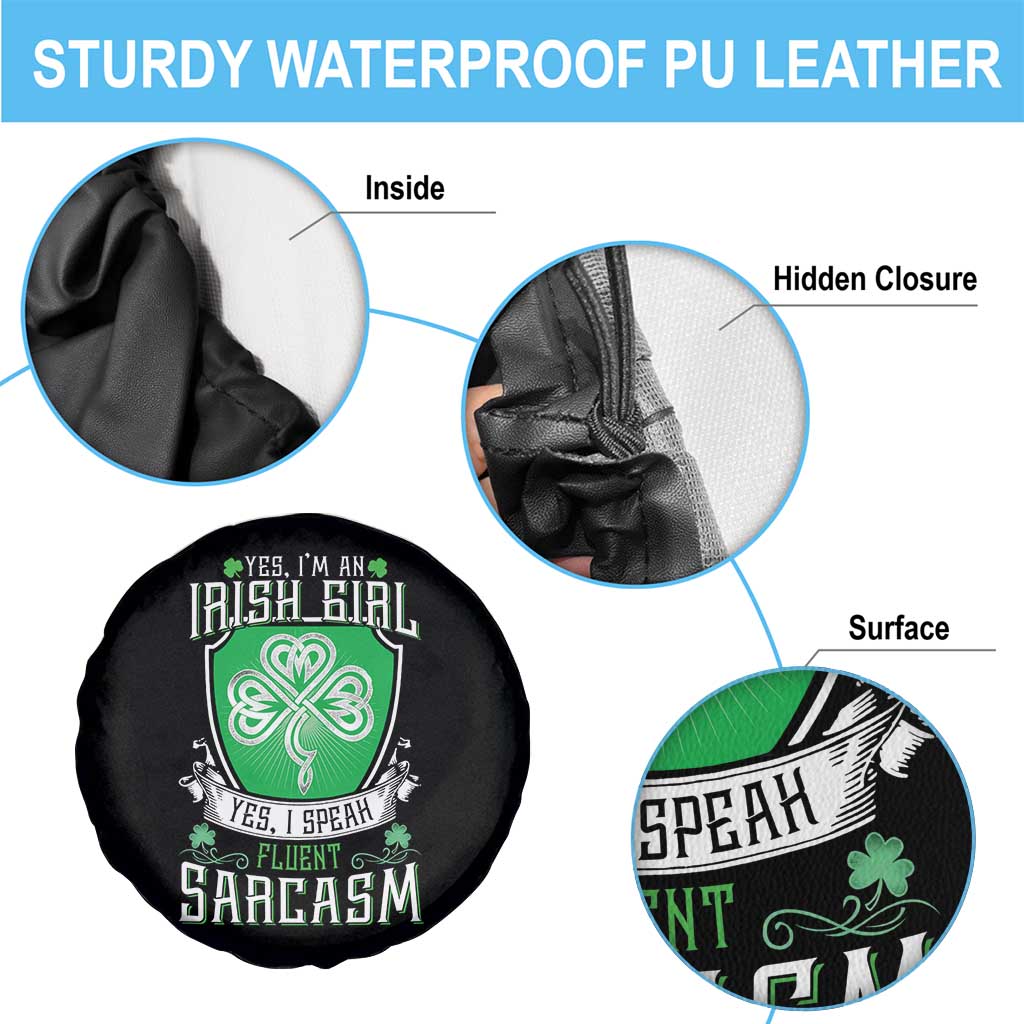 Funny Irish Girl Spare Tire Cover I Speak Fluent Sarcasm