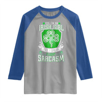 Funny Irish Girl Raglan Shirt I Speak Fluent Sarcasm